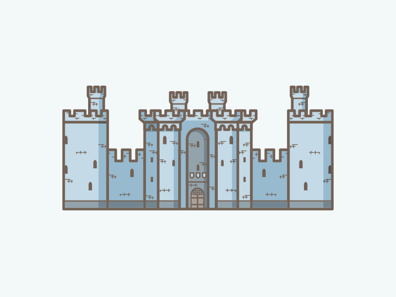 Castlemania castle medieval vector