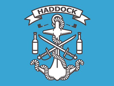 Mark of Haddock anchor captain haddock marine sailor tintin vector