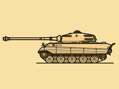 TANK TIME tiger 2 vector wwii