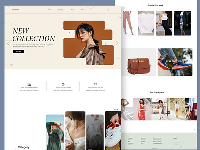 Fashion Landing Page clothes design fashion landing page store web web desing website