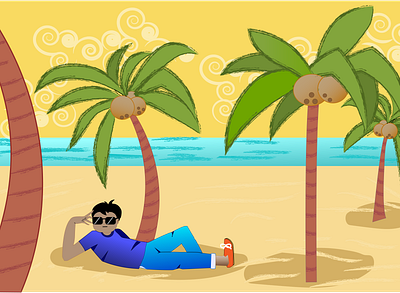 Beach design graphic design illustration ui ux vector