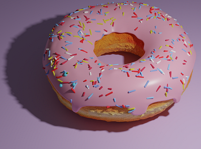 Donut ( 3d-design) 3d animation branding donut graphic design