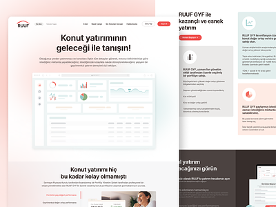 Ruuf - Investor Landing Page Design branding design fintech home interface investing landing page logo notification profile real estate search simple ui web page webdesign