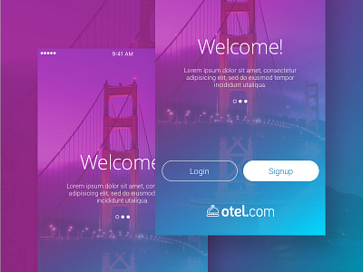 Mobile app intro for otel.com