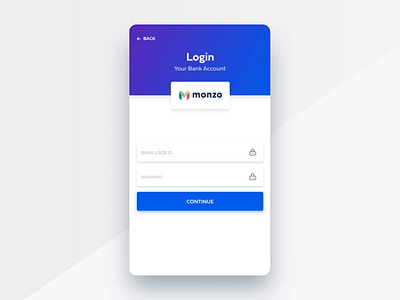Login Your Bank Account Animation animation banking blue branding card credit design finances fintech illustration mobile print product profile search simple typography user wallet web