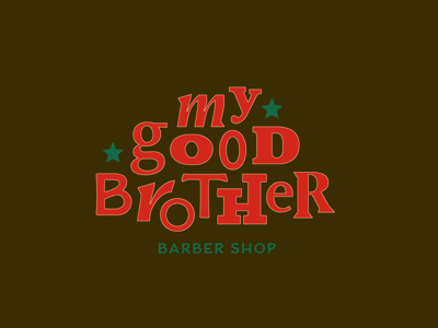 My Good Brother branding lockup logo logo design type design western wood type