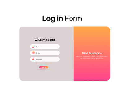 A log in Form