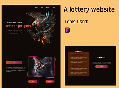 Lottery Landing Page UI design graphic design landing page lottery ui uiux ux web app web ui