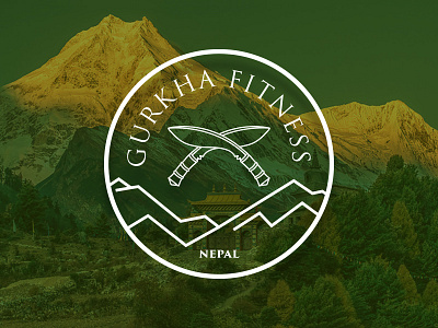 Gurkha Fitness brand branding corporate illustration logo roundel