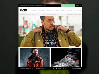 Scotts Menswear ecommerce fashion interface scotts ui web design