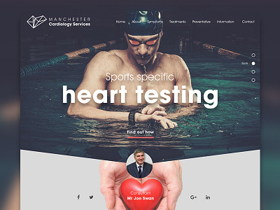 Manchester Cardiology branding design interface ui webdesign webui