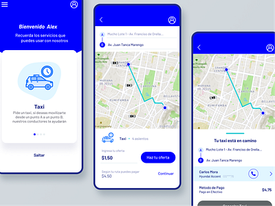Taxi App Concept app uidesign user experience user interface
