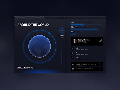 Dashboard Concept Futuristic app concept design user interface