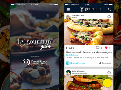 Gourman Guide app concept food app ui user interface ux