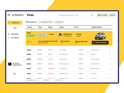 Renault Appointment Online app concept ui uidesign user interface web design