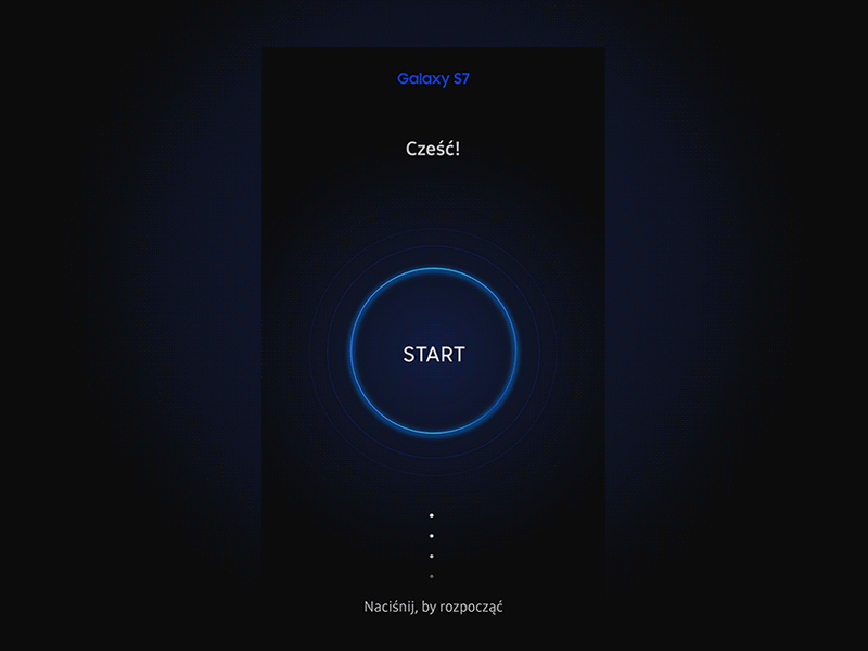 Start! blue blur circle demo galaxy intro samsung start welcome