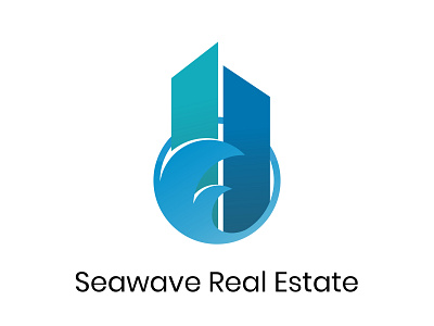 Seawave Real Estate Logo branding business design graphic design illustration logo vector
