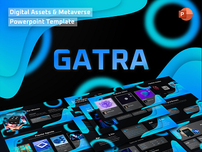 GATRA - Digital Assests & Metaverse Powerpoint Template 3d agency animate animation blockchain blue branding business crypto dark deck design digital assets gatra graphic design metaverse motion graphics nft powerpoint pptx