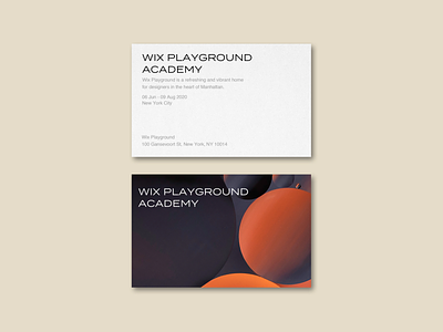 Wix Playground Academy workshop site branding design layout minimal web design webdesign