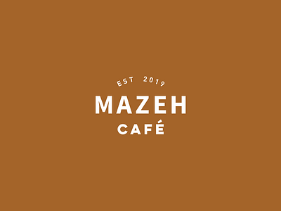 Logo Design Mazeh Café branding branding design cafe coffee cups design minimalism natural telaviv visual identity