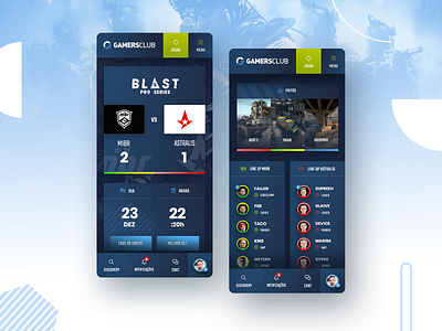 Gamers Club Mobile Site Concept
