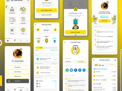 Helpay Ambassador App app app design brasil brazil design interface design ui ui app ui app design ui design ux design yellow