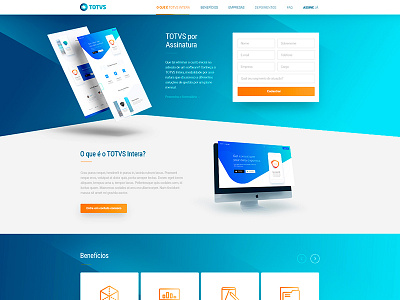 Totvs Landing Page Proposal design interface design ui design ux design web design