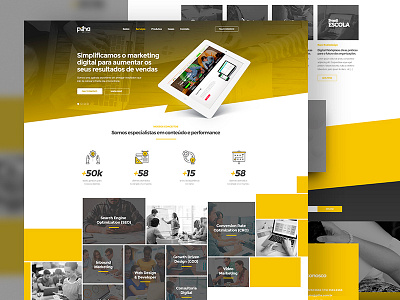 Pilha Digital Site Proposal ads advertising art direction design digital art digital design interface design layout ui ui design ux ux design web design