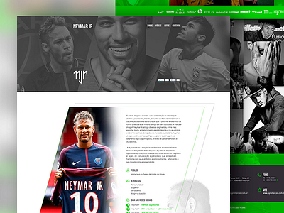 Neymar Jr OnePage Site advertising digital marketing ui design web design