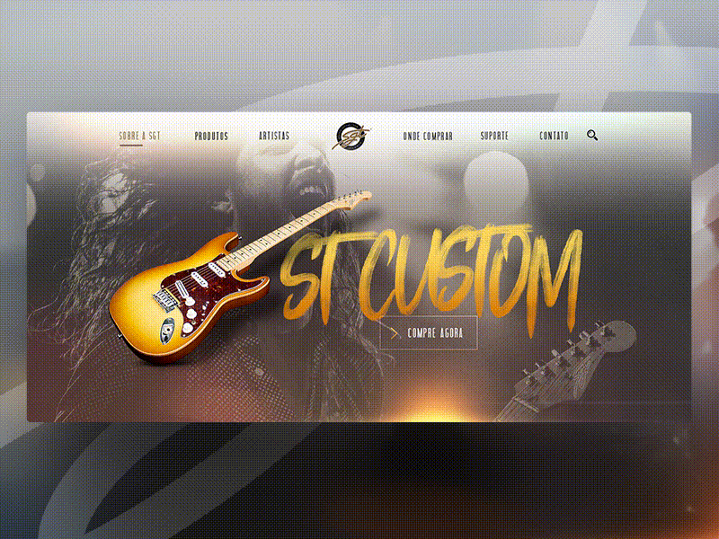 SGT Guitars Website Banners advertising art direction banner ad banner design design digital art digital design header header design interface design layout typography ui ui design web design