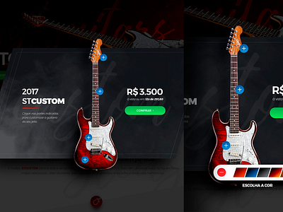 SGT Guitars Custom Panel art direction design digital design interface design layout ui ui design web design