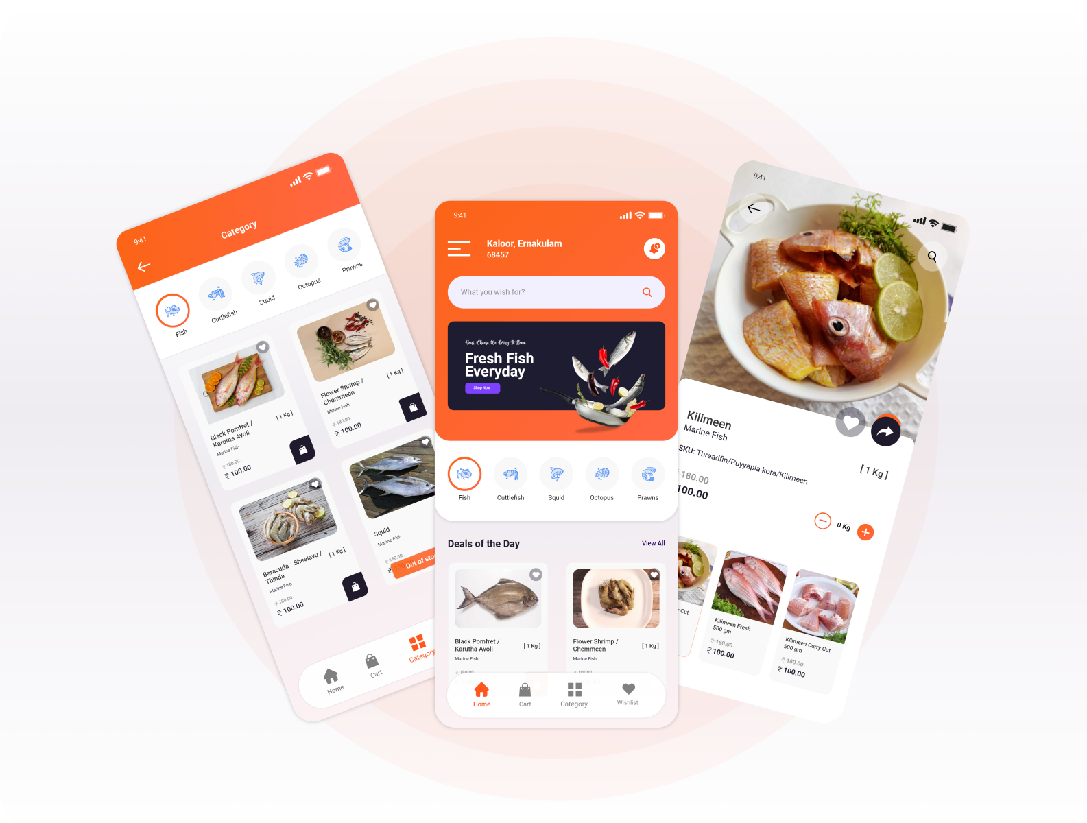 Fresh Fish App Design by Ansu K Saju on Dribbble
