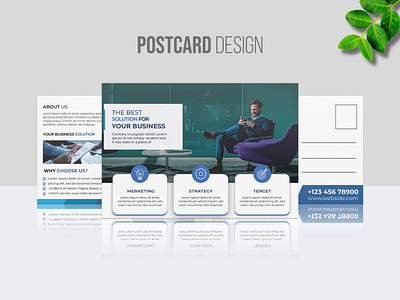 Business postcard design corporate business graphic design postcard design