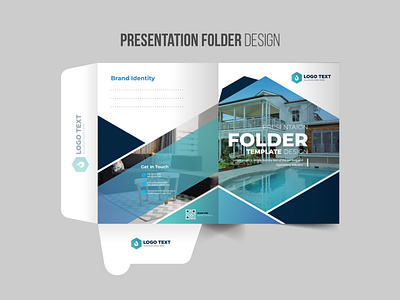 Real Estate Presentation Folder a5 design ad design advert design banner design branding business folder design dl flyer graphic design logo presentation folder design real estate folder