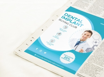 Dental Newspaper Ad Design a5 design ad design advert design advertisement banner design branding design graphic design logo medial newspaper ad newspaper ad ui