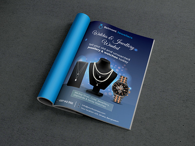 Jewelry Magazine Ad Design a5 design ad design advert design advertisement banner design branding design graphic design jewelry magazine ad logo magazine ad design product flyer ui