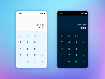 Calculator UI Design for iOS