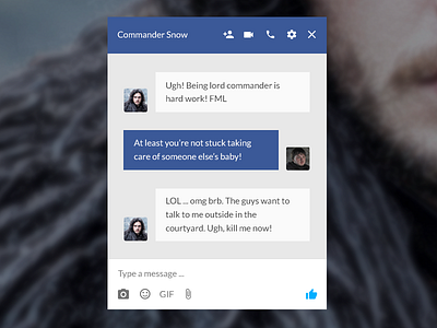 DailyUI 013 - Direct Messaging App dailyui dailyui 013 facebook chat messaging ui