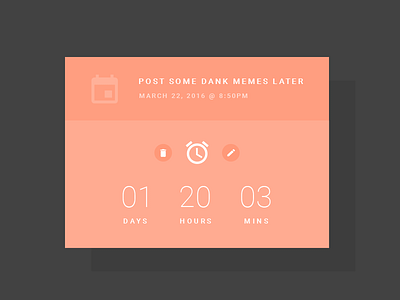 DailyUI 014 - Countdown Timer