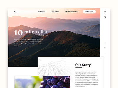 10 Mile Cellar Website Design concept ui ux web design website