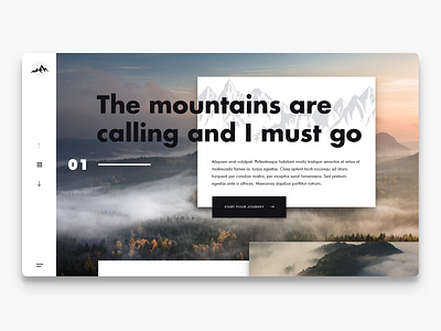 The mountains are calling concept designinspiration ui ux webdesign website