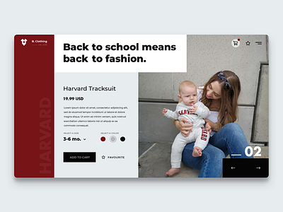 Baby Clothing Site Concept