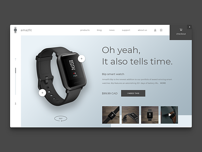 Redesign concept for a smart watch company appdesign concept dailyui designinspiration landingpage productdesign redesign thebeeest ui uidesign uiux userinterface ux uxdesign webdesign website welovedesign