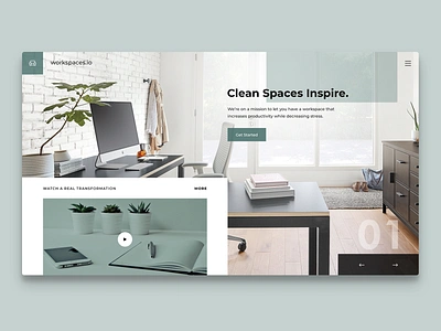 Workspaces.io concept dailyinspiration landingpage ui uidesign uiux userinterface ux uxdesign webdesign website