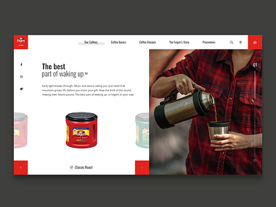 Folger's coffee website concept