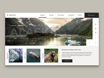 Alaska Tours concept app concept dailyinspiration dailyui designinspiration landingpage ui uidesign uiux userinterface ux uxdesign web design webdesign webdesigner webdeveloper website