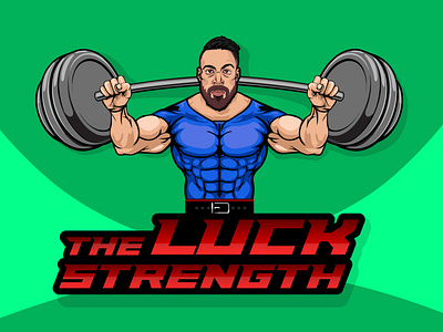 The Luck strength, Body building fitness logo design graphic design illustration logo vector