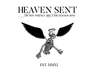 Heaven Sent Skull logo for T-shirt