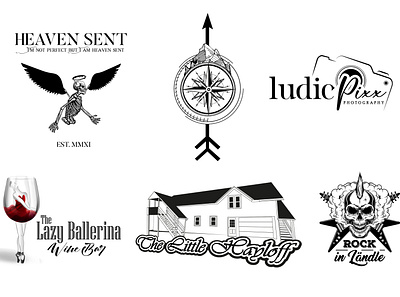 Silhouette logos & tatto art design graphic design illustration logo vector