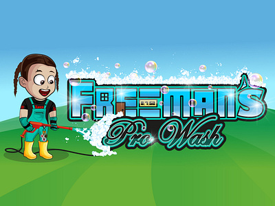 Freeman's Washer pressure cartoonish logo
